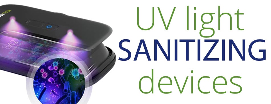 UV ultraviolet light sanitizing devices